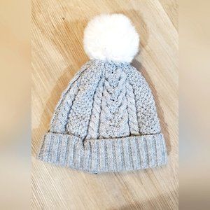 Cute Grey Hotpaws Togue w/White Pom